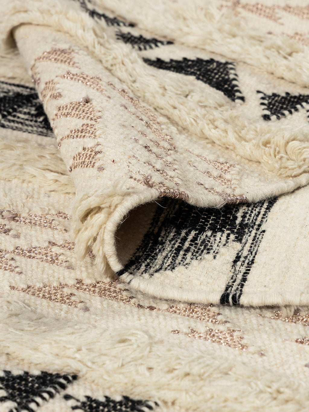 Adachi Wool Cotton Rug Contrast Living