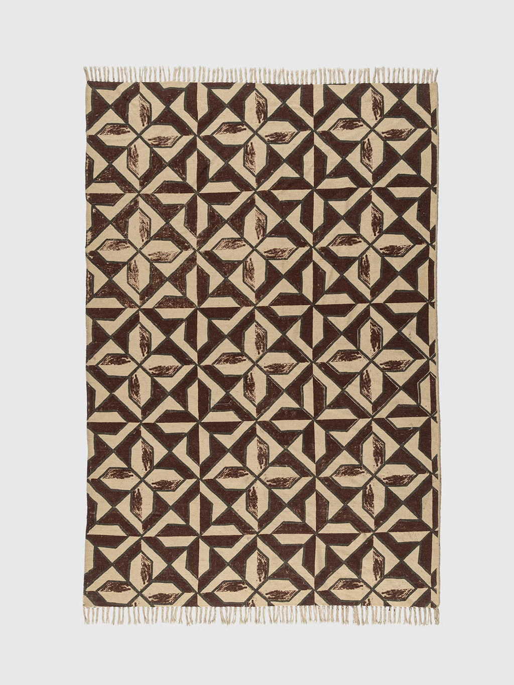 Kashida Wool Printed Rug Contrast Living