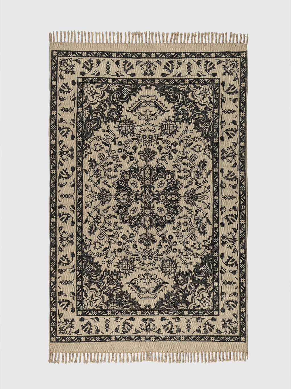 Vanaangan Wool Printed Rug Contrast Living
