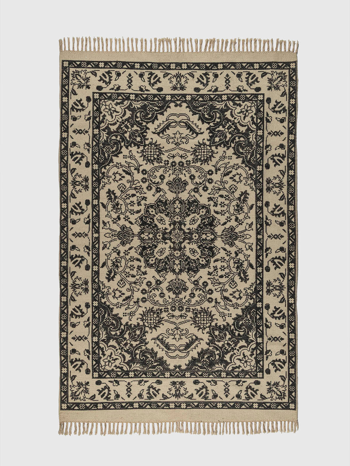 Vanaangan Wool Printed Rug Contrast Living