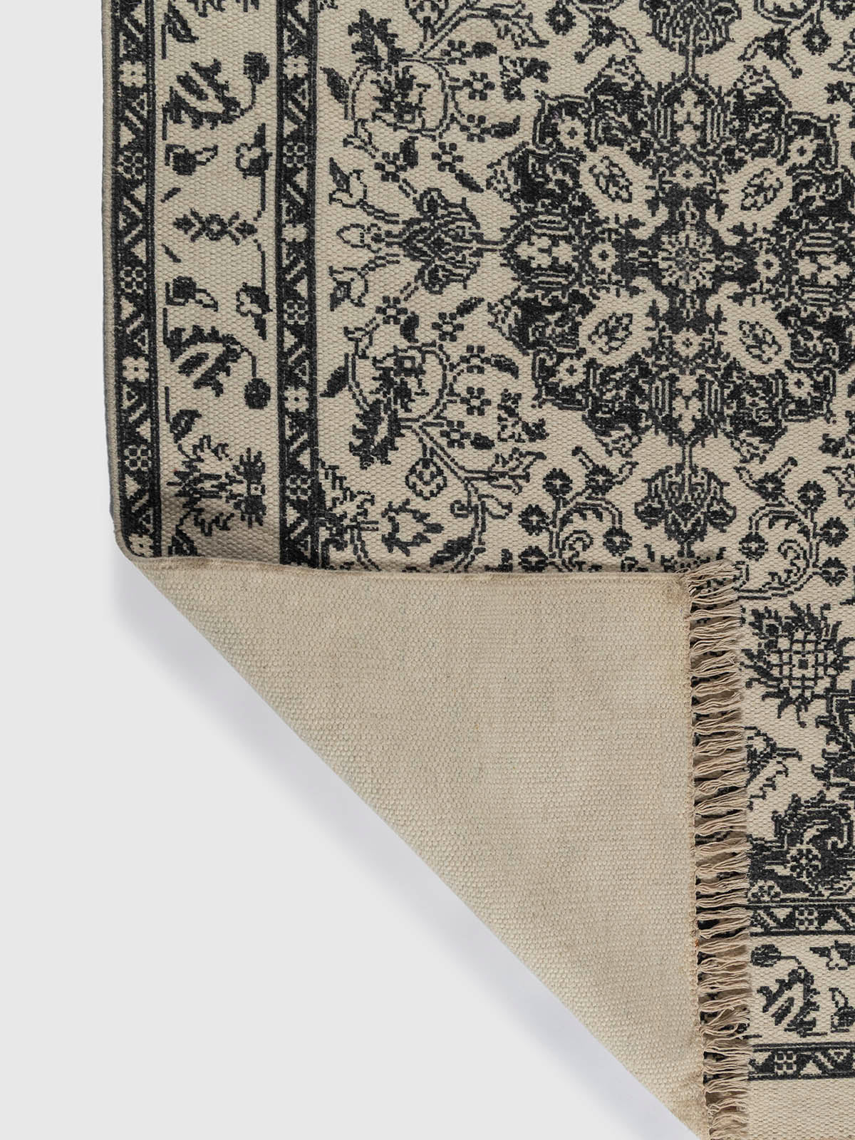 Vanaangan Wool Printed Rug Contrast Living
