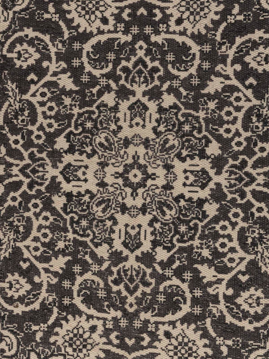 Charbagh Wool Printed Rug Contrast Living