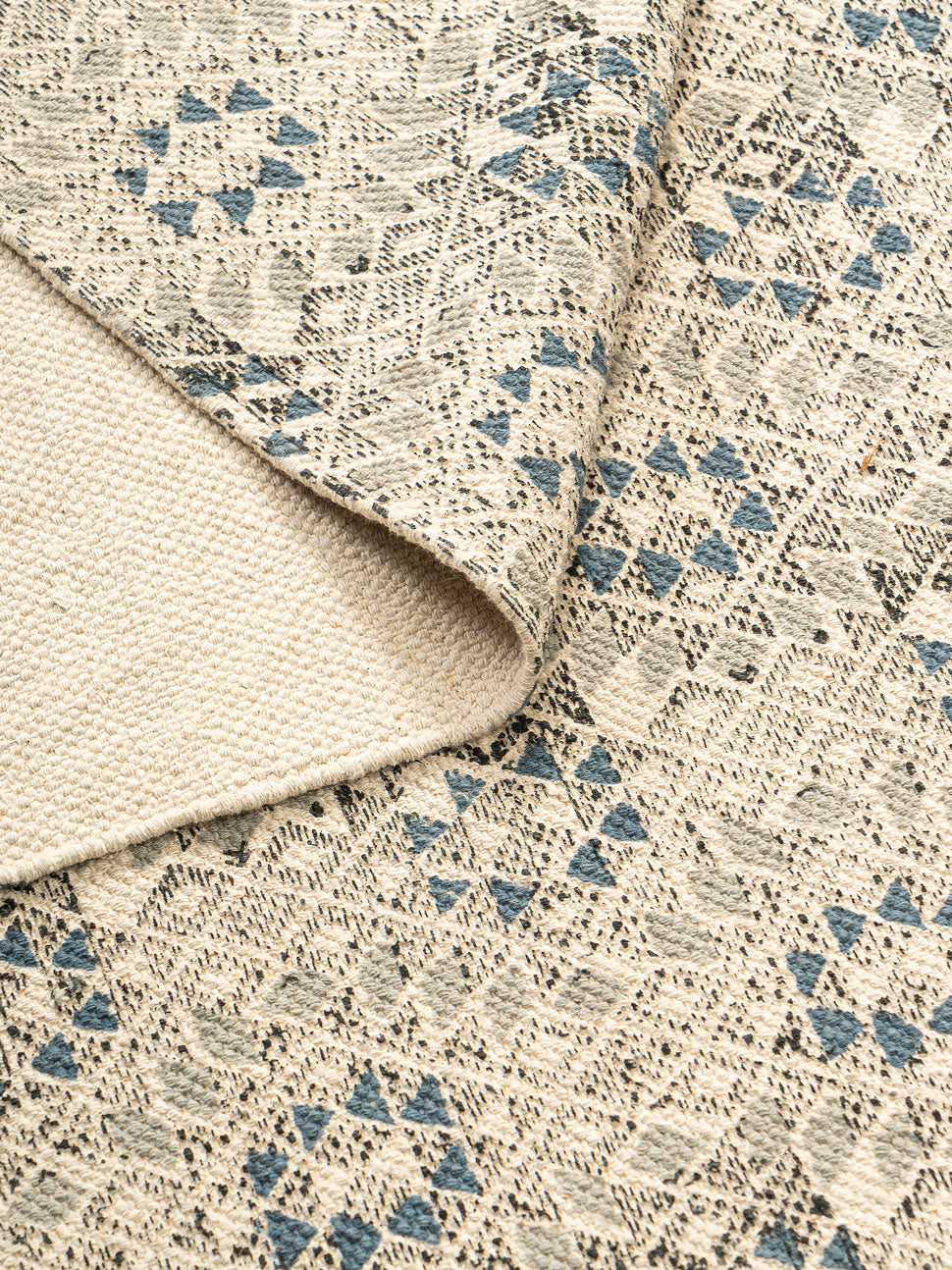 Boeri Cotton Printed Rug Contrast Living