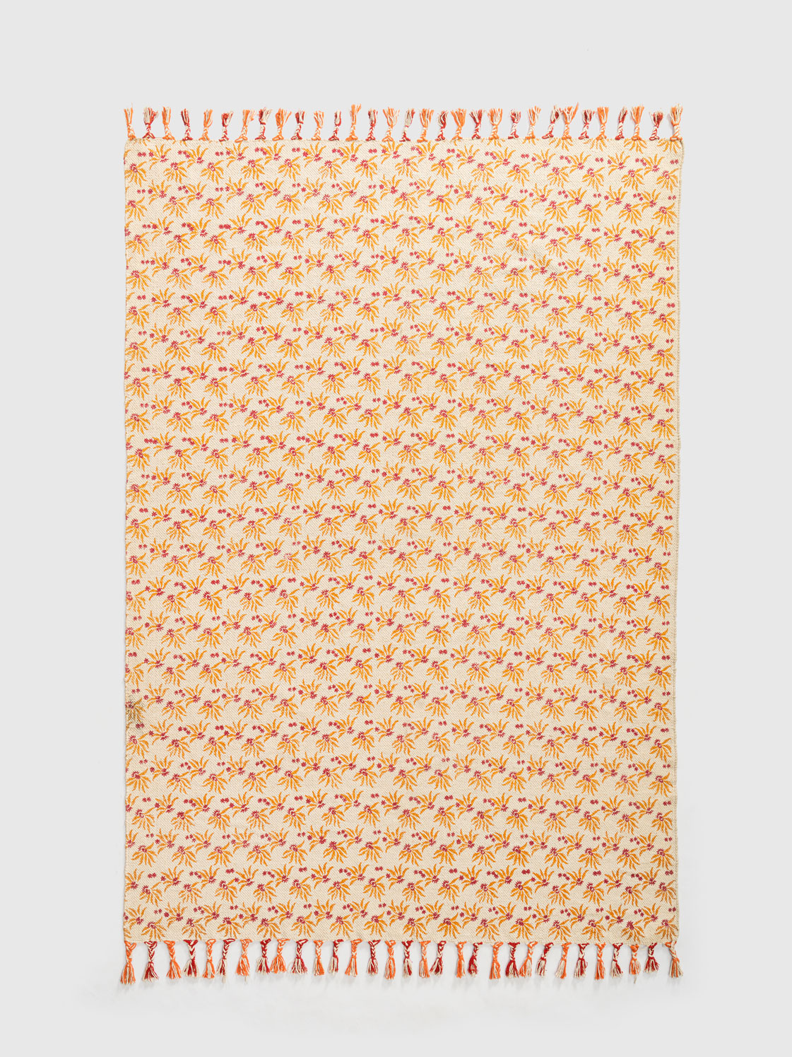 Bartsha Cotton Printed Rug Contrast Living