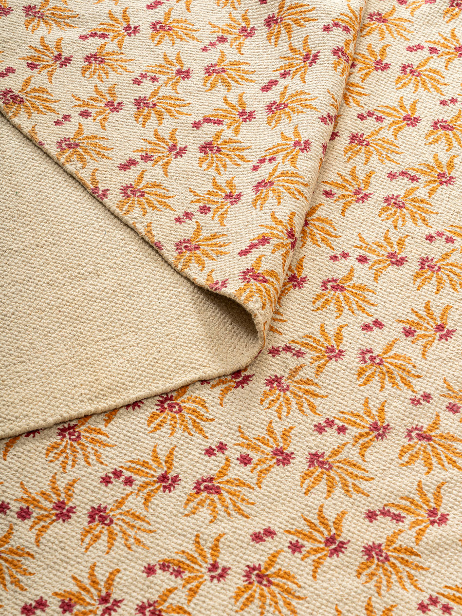 Bartsha Cotton Printed Rug Contrast Living