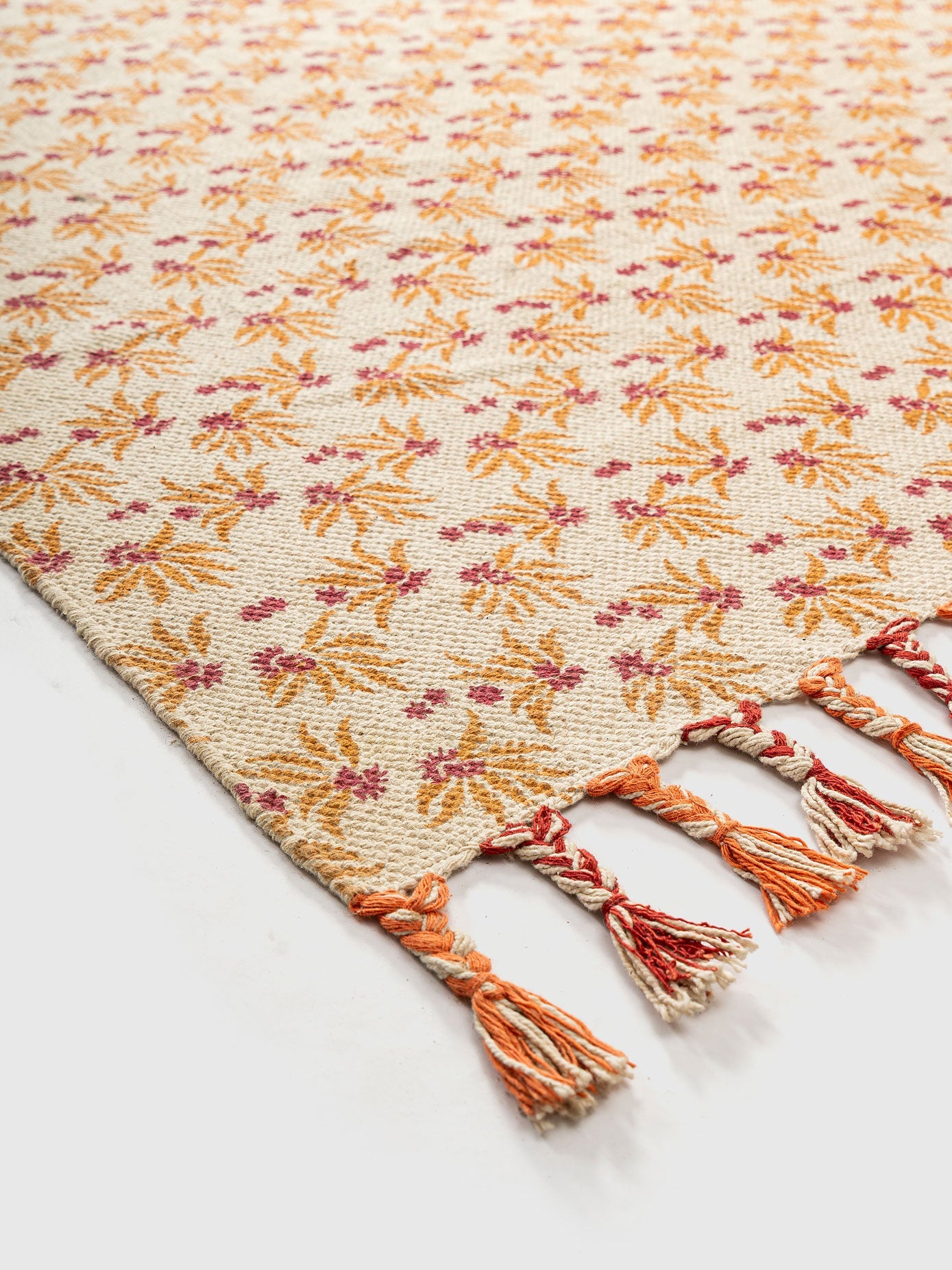 Bartsha Cotton Printed Rug Contrast Living