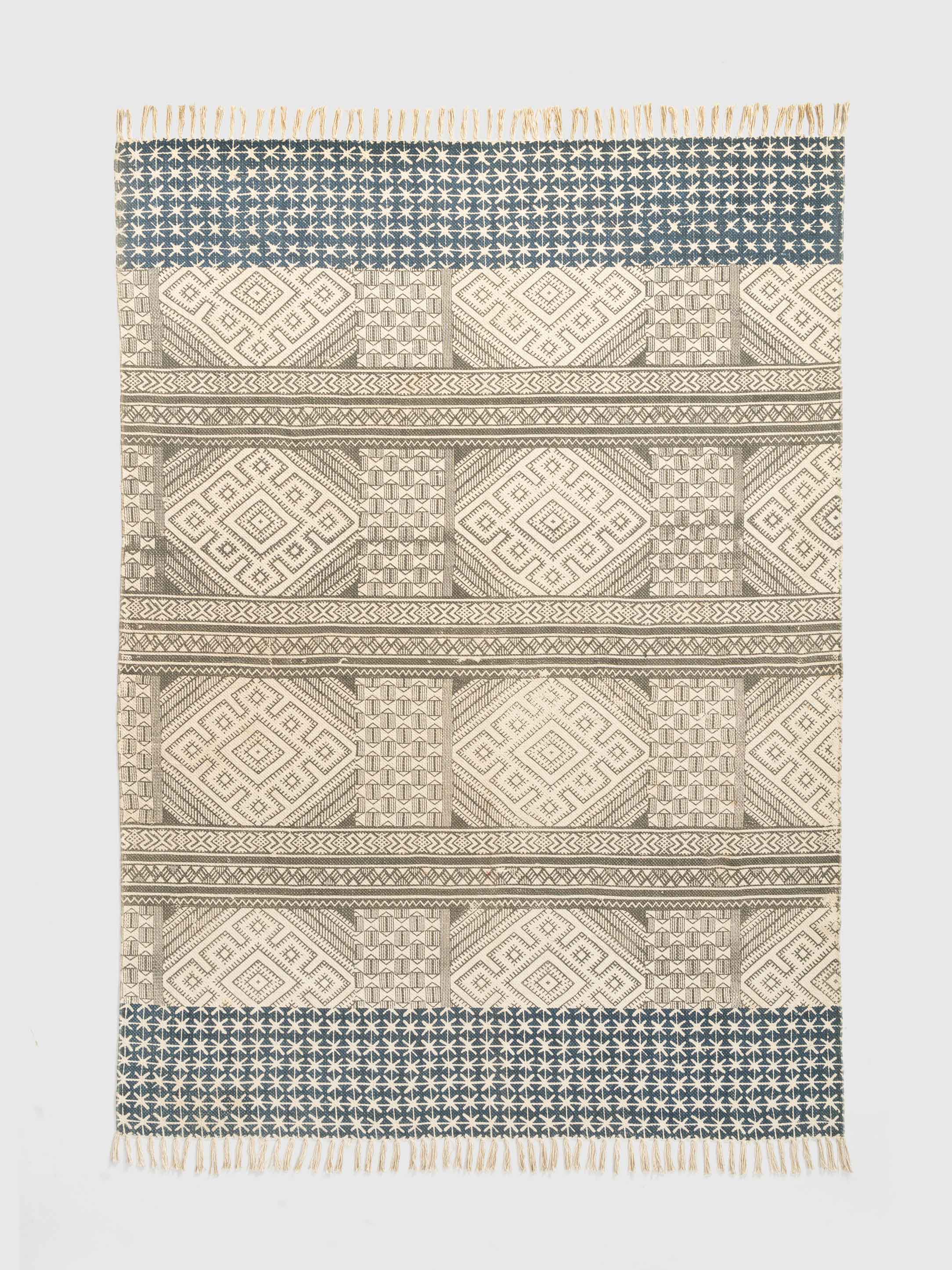 Sinchula Cotton Printed Rug Contrast Living