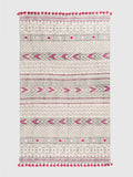 Fuchsia Trail Printed Rug Contrast Living
