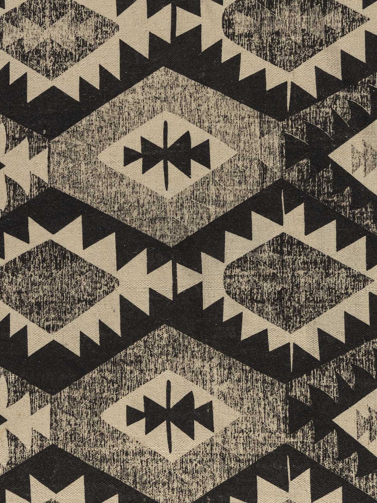 Naqqashi Wool Printed Rug Contrast Living