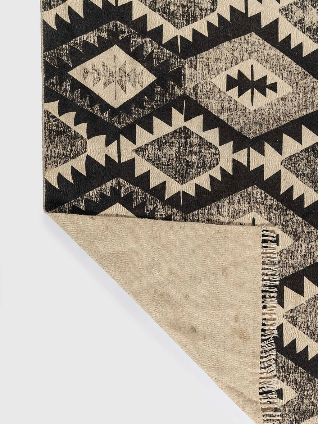 Naqqashi Wool Printed Rug Contrast Living