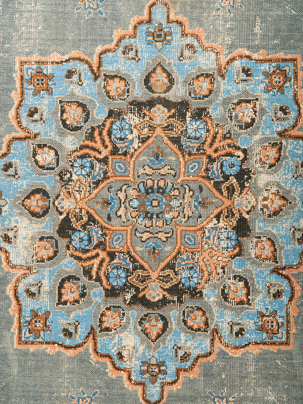 Sameth Cotton Printed Rug Contrast Living