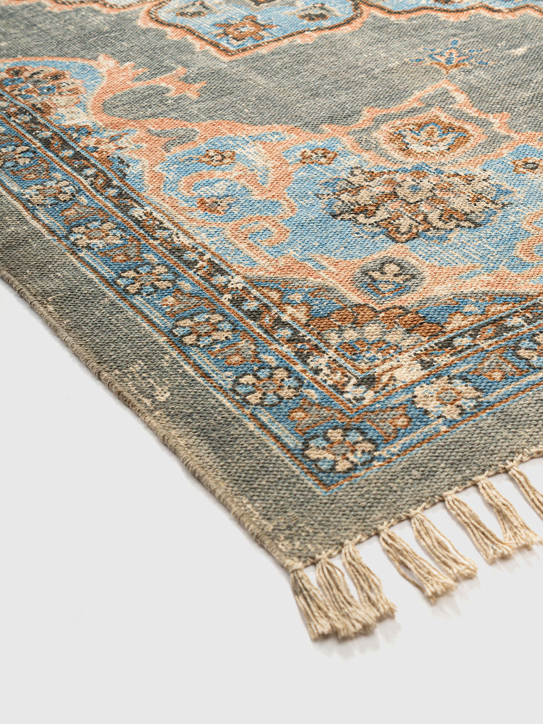 Sameth Cotton Printed Rug Contrast Living