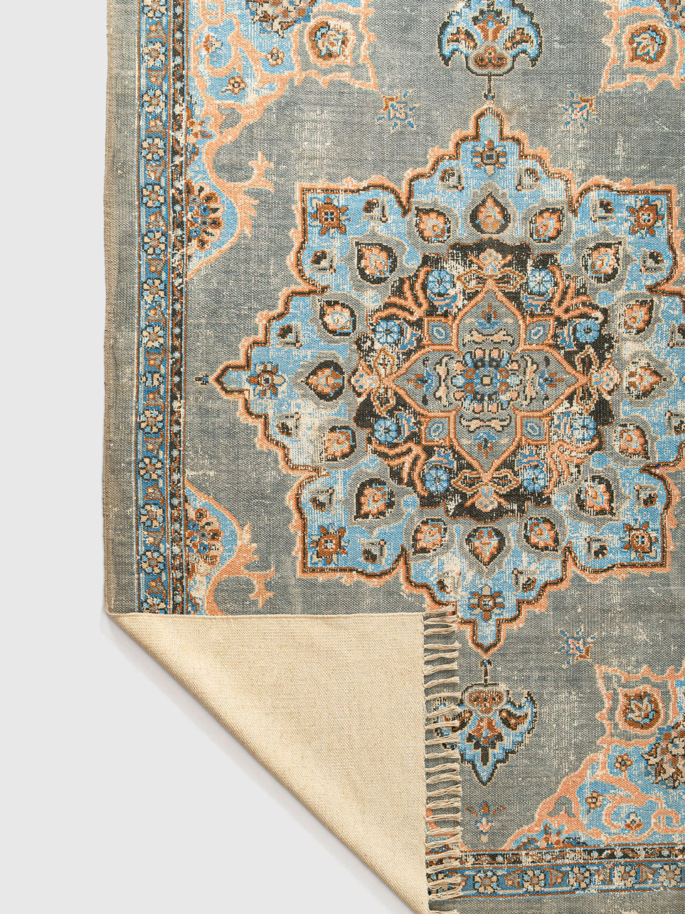 Sameth Cotton Printed Rug Contrast Living