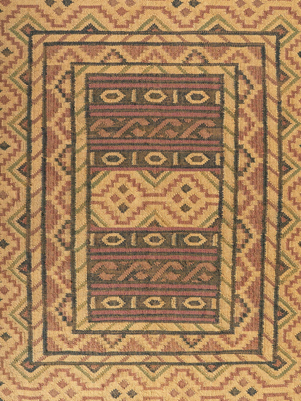 Tarragon Trace Jute Killim Rug Contrast Living