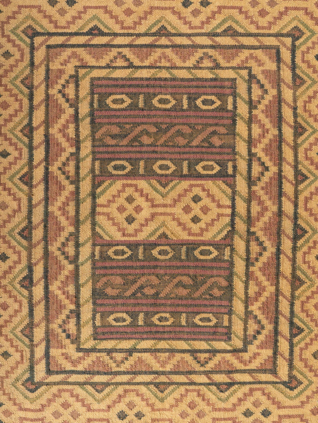 Tarragon Trace Jute Killim Rug Contrast Living