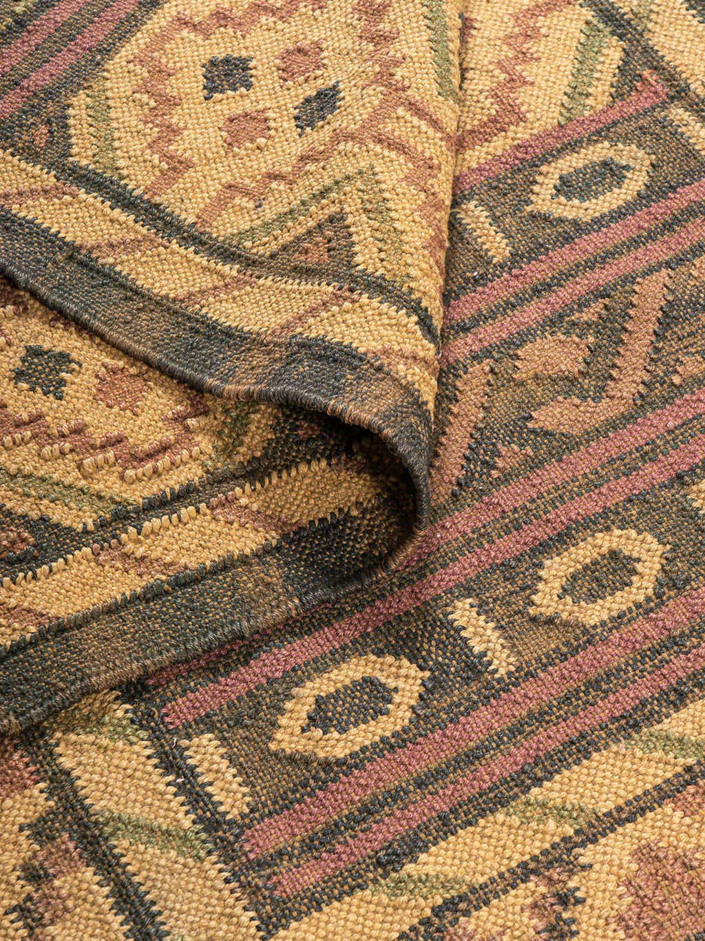 Tarragon Trace Jute Killim Rug Contrast Living