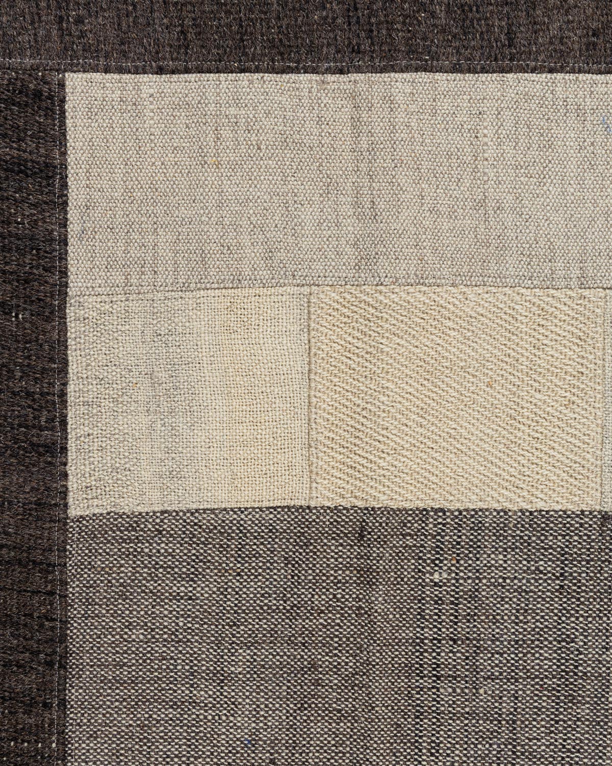 Shagron Wool Patch Rug Contrast Living