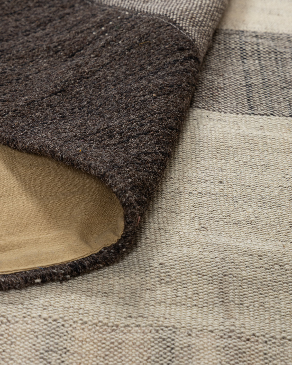 Shagron Wool Patch Rug Contrast Living