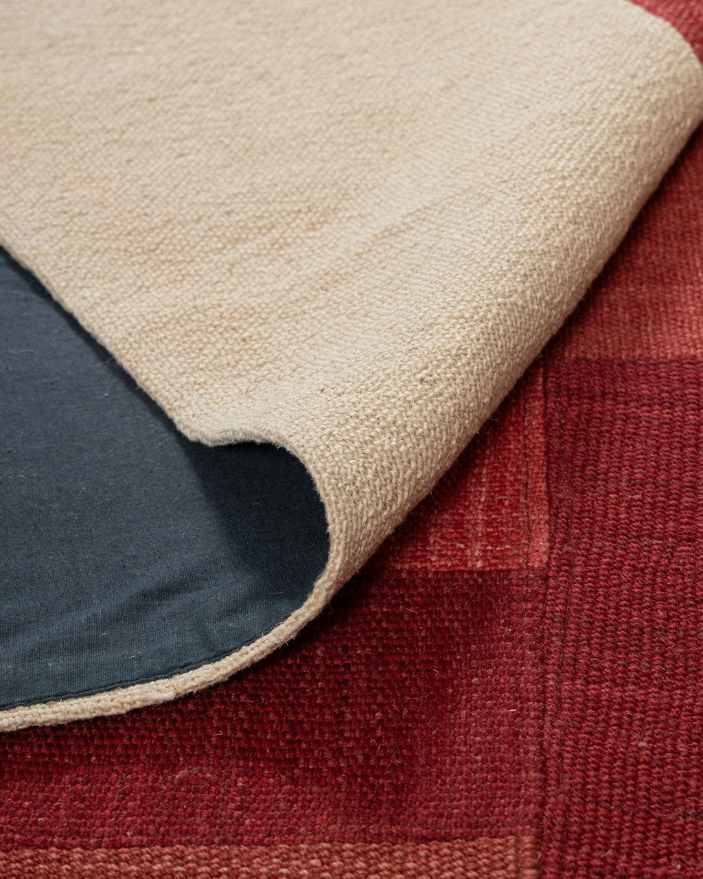 Tupen Wool Patch Rug Contrast Living