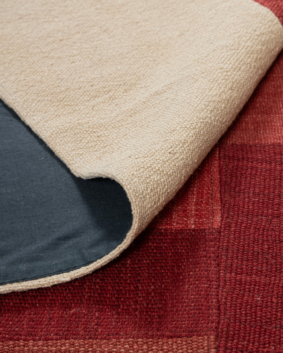 Tupen Wool Patch Rug Contrast Living