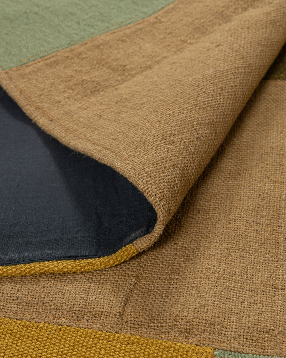 Bulting Wool Patch Rug Contrast Living