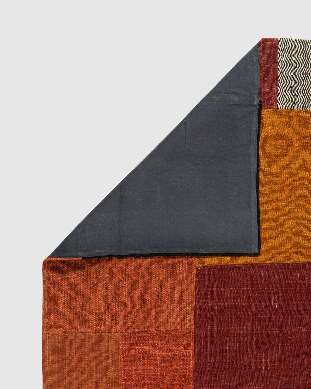 Barmer Clay Wool Patch Rug Contrast Living