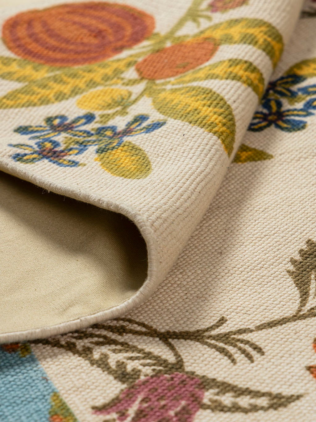 Khimsar Cotton Printed Rug Contrast Living