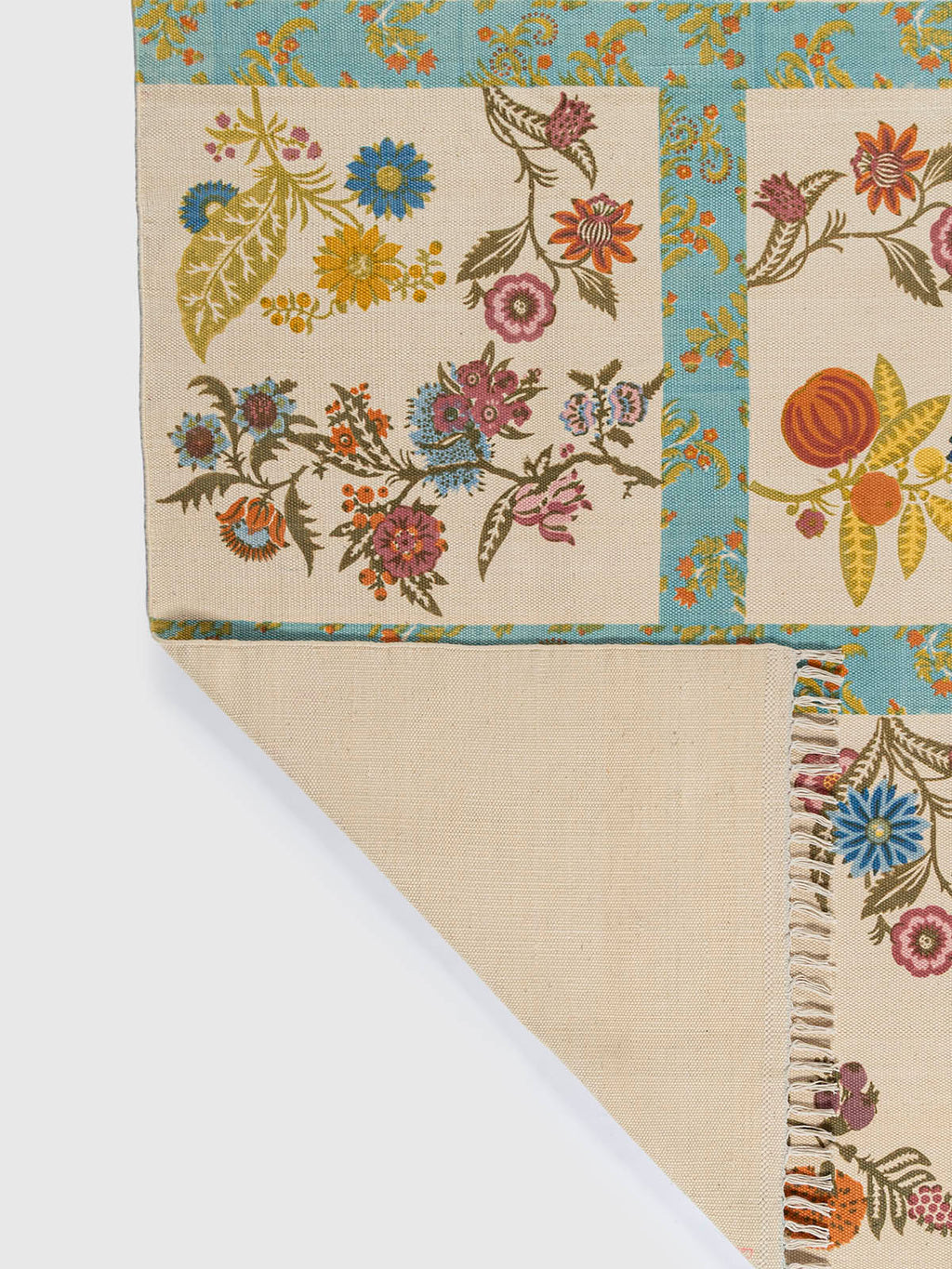 Khimsar Cotton Printed Rug Contrast Living