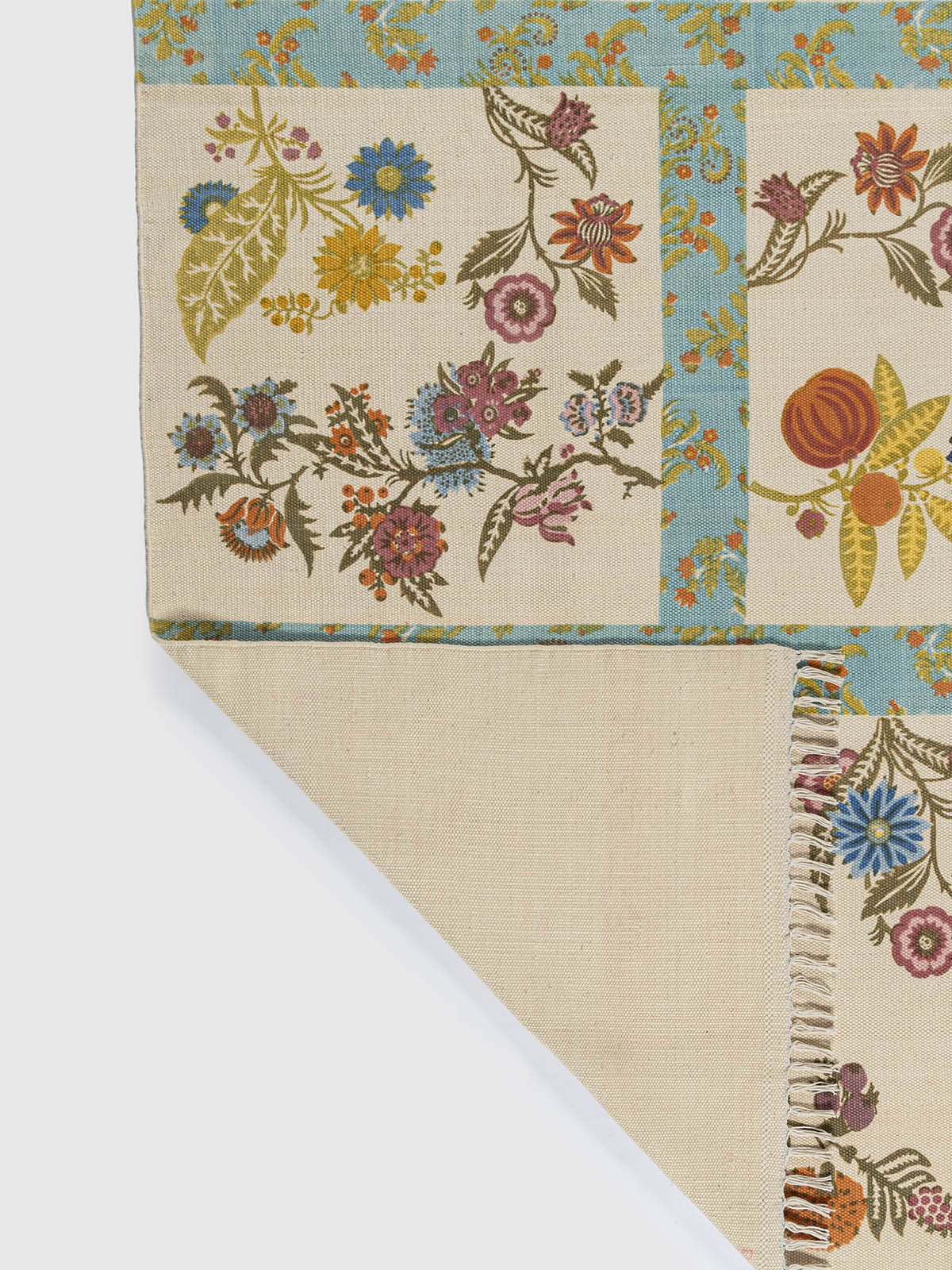 Khimsar Cotton Printed Rug Contrast Living