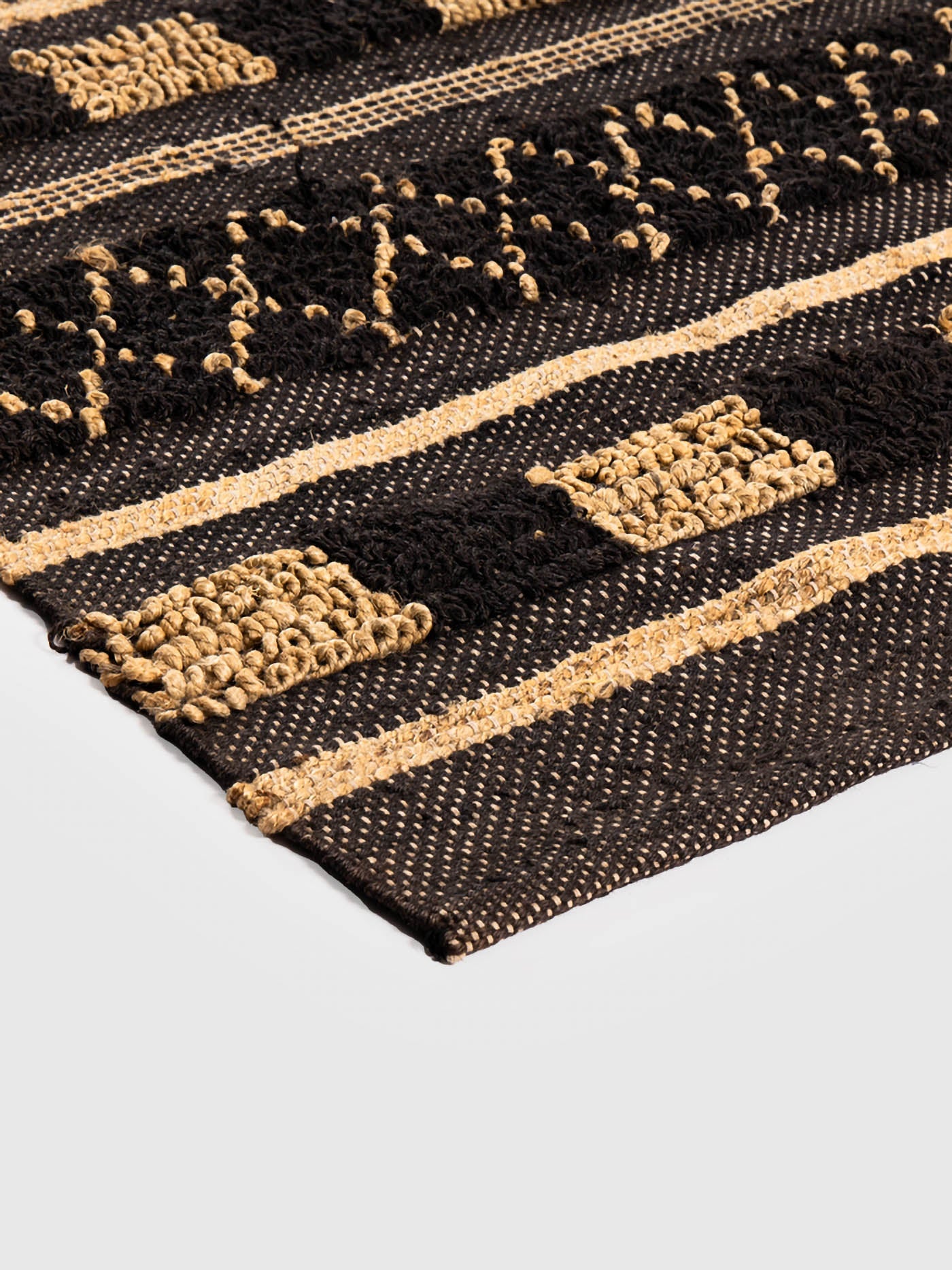 Diroma Jute Chindi Rug Contrast Living