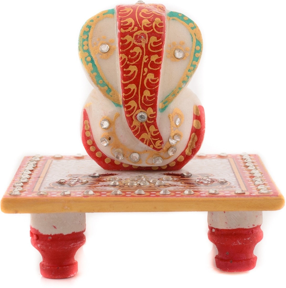 Lord Ganesha on Chowki with Rats Kafalo