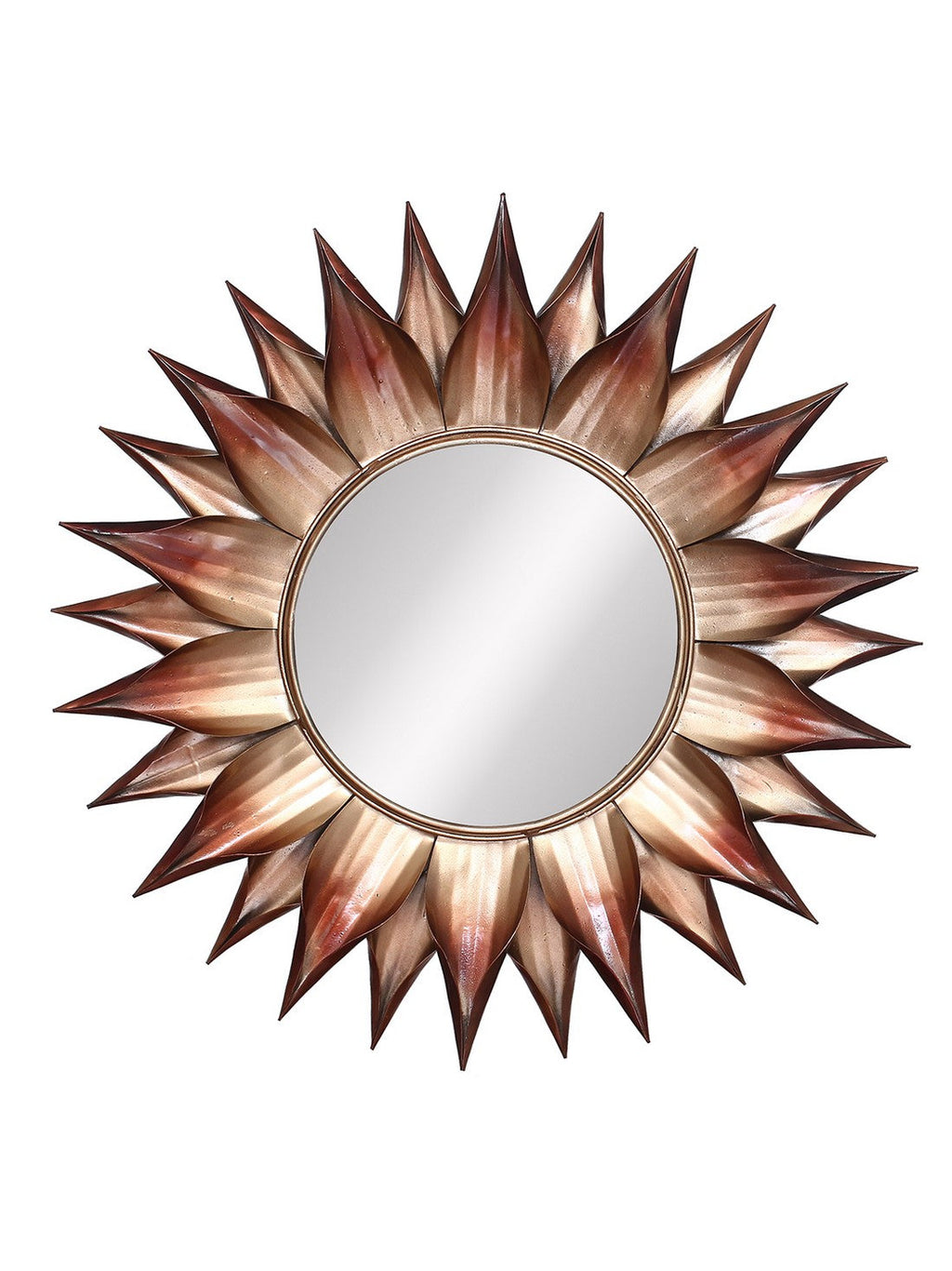 Brown and Black Decorative Metal Handcarved Wall Mirror Kafalo