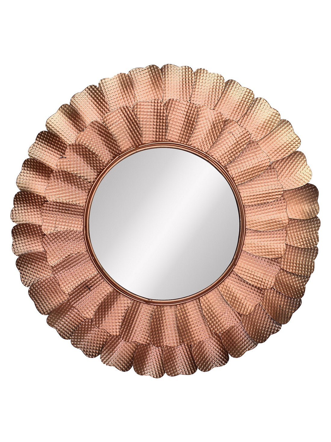 Copper Decorative Metal Handcarved Wall Mirror Kafalo