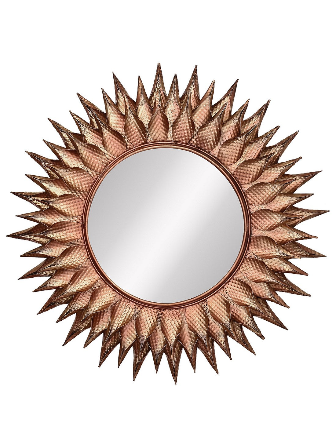 Copper Decorative Metal Handcarved Wall Mirror