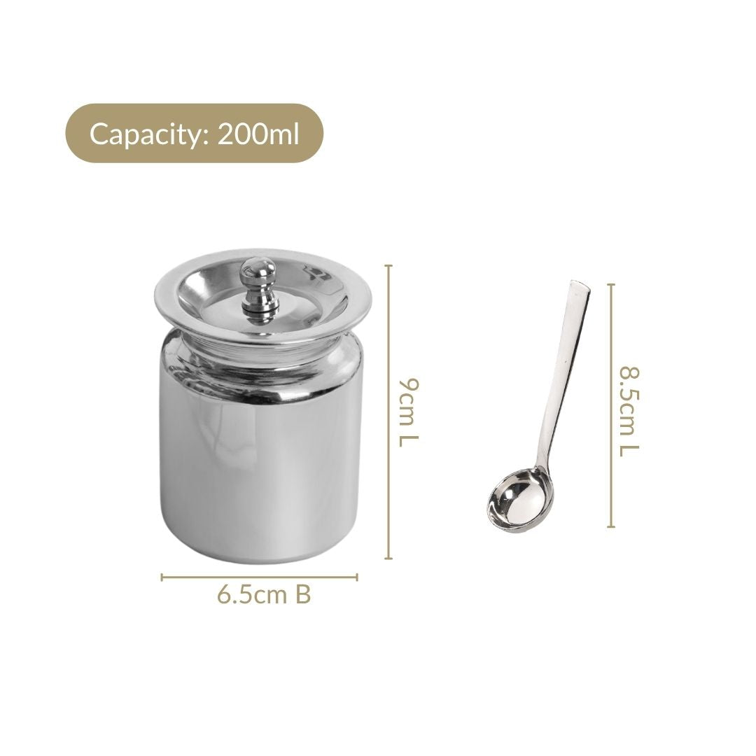 Small Ghee Pot With Spoon 200ml Nestasia