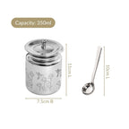 Garden Engraved Ghee Pot With Spoon 350ml Nestasia