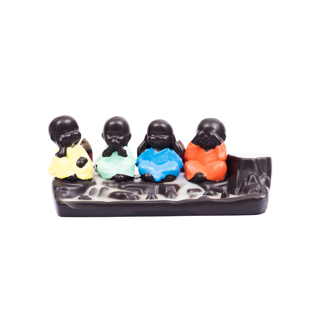 Handcrafted Set of 4 Meditating Buddha- For Home Decor| office Decor| Christmas Decor| Diwali Decor| Vaastu Decor| Fengshui Kafalo