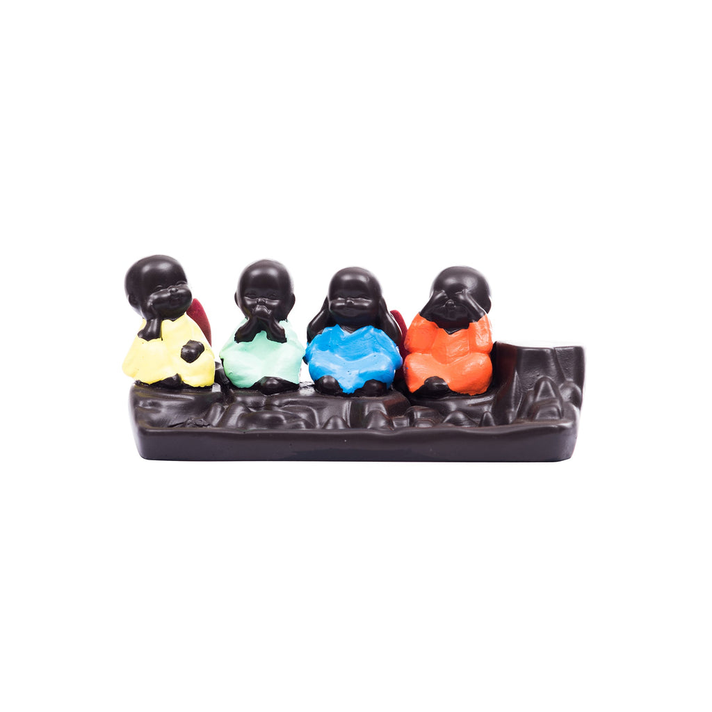 Handcrafted Set of 4 Meditating Buddha- For Home Decor| office Decor| Christmas Decor| Diwali Decor| Vaastu Decor| Fengshui Kafalo