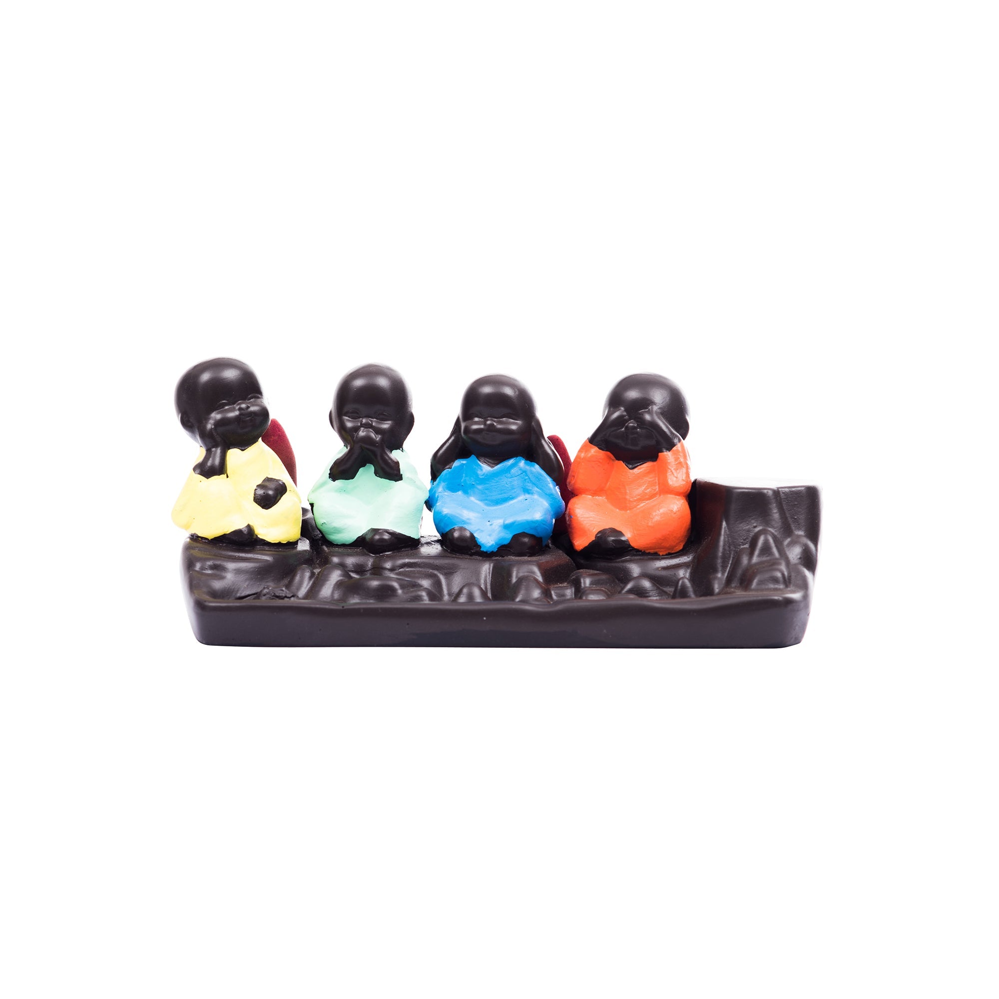 Handcrafted Set of 4 Meditating Buddha- For Home Decor| office Decor| Christmas Decor| Diwali Decor| Vaastu Decor| Fengshui Kafalo