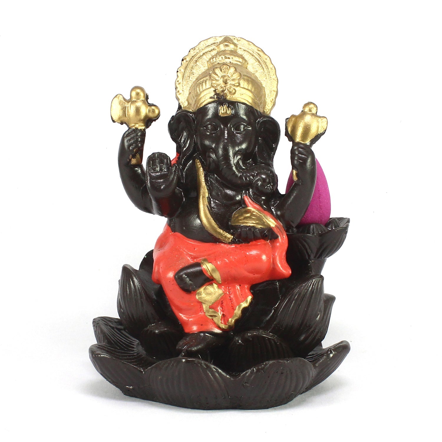 Lord Ganesha Idol Smoke Backflow Cone Incense Holder Decorative Showpiece Kafalo
