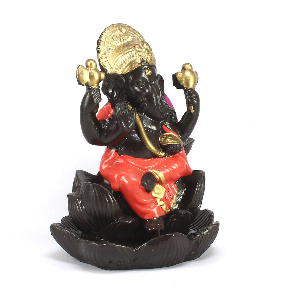 Lord Ganesha Idol Smoke Backflow Cone Incense Holder Decorative Showpiece Kafalo