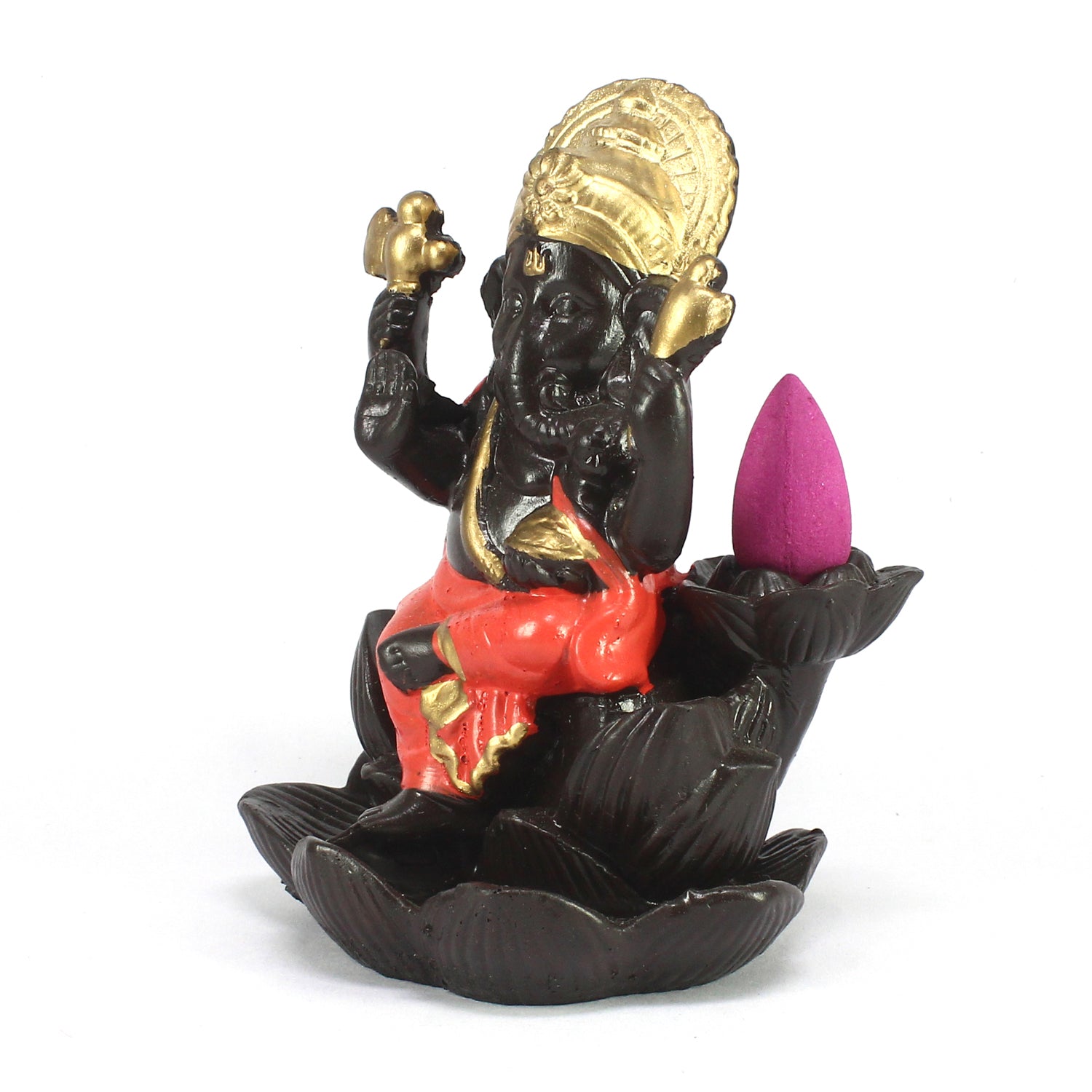 Lord Ganesha Idol Smoke Backflow Cone Incense Holder Decorative Showpiece Kafalo
