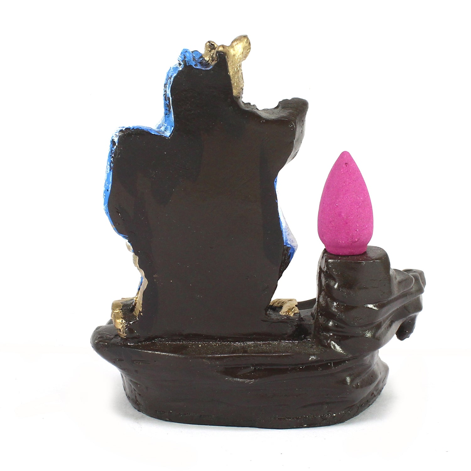 Lord Blue Krishna Smoke Backflow Cone Incense Holder Decorative Showpiece Kafalo