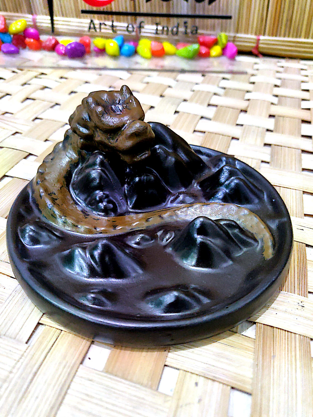 Dragon Smoke Backflow Cone Incense Holder Decorative Showpiece Kafalo