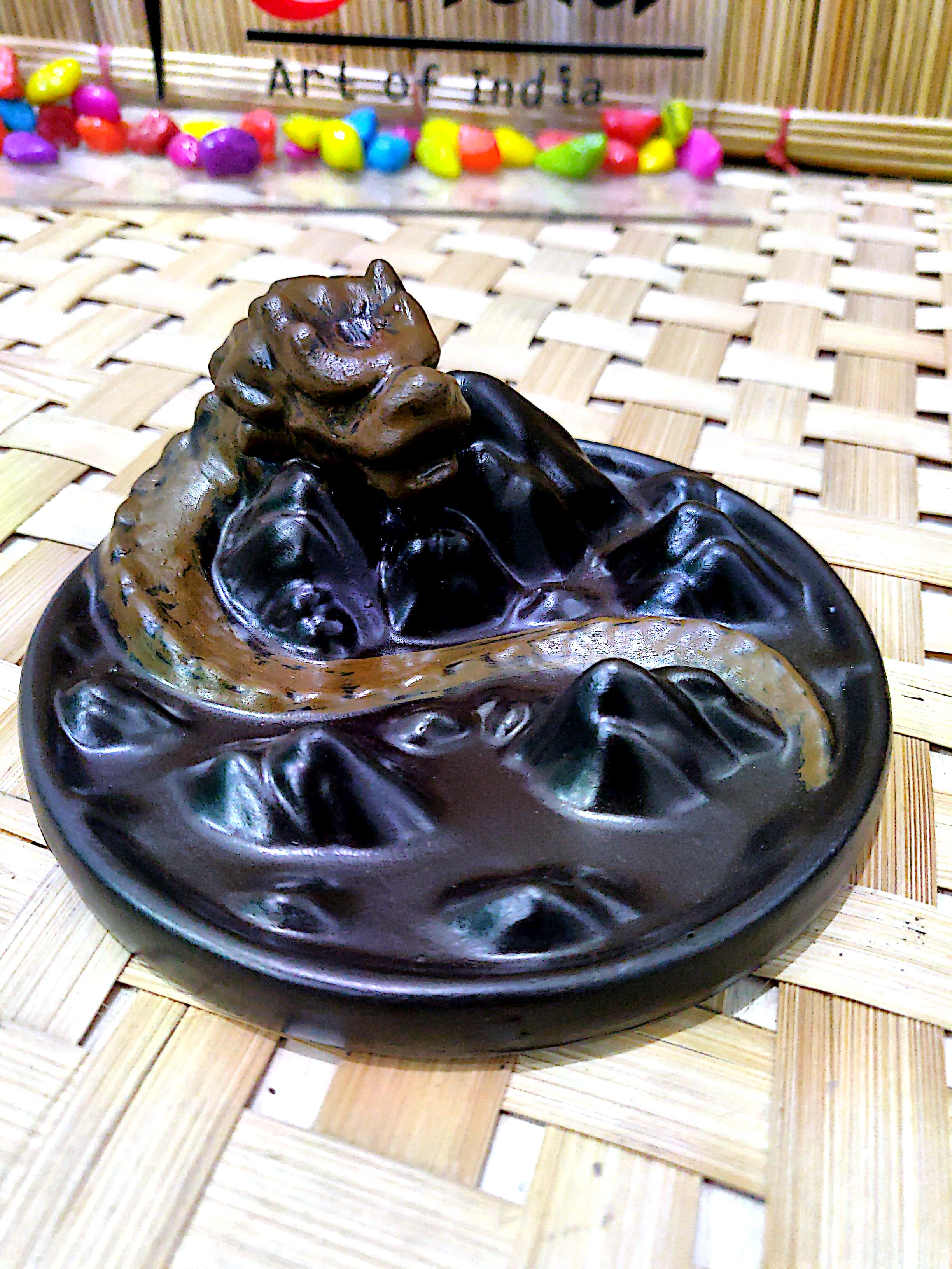 Dragon Smoke Backflow Cone Incense Holder Decorative Showpiece Kafalo