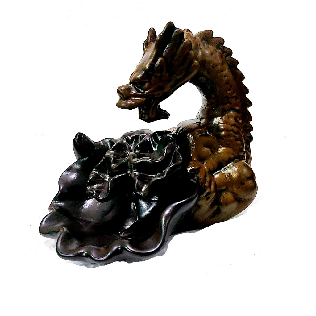 Dragon Smoke Backflow Cone Incense Holder Decorative Showpiece Kafalo