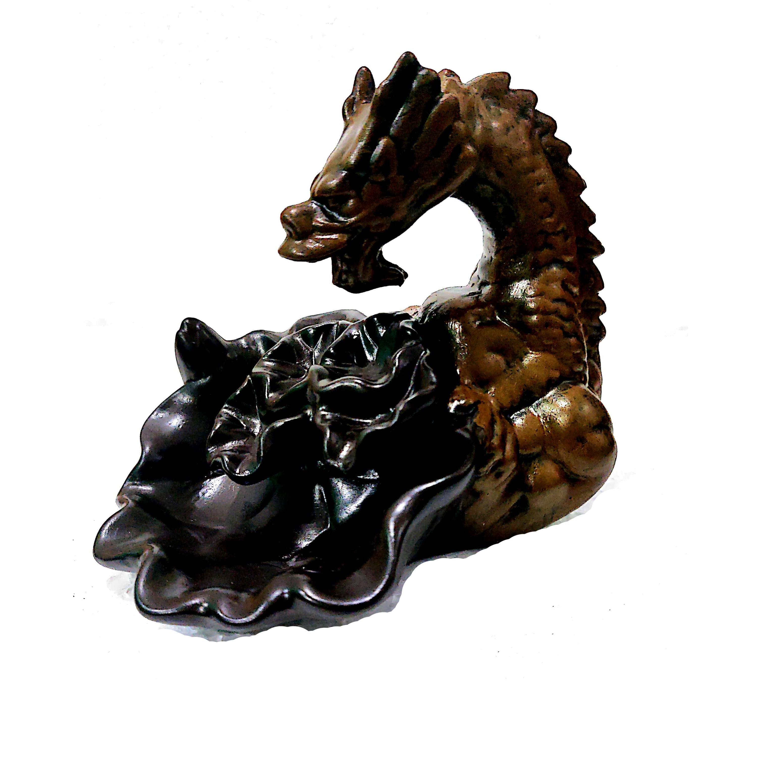 Dragon Smoke Backflow Cone Incense Holder Decorative Showpiece Kafalo
