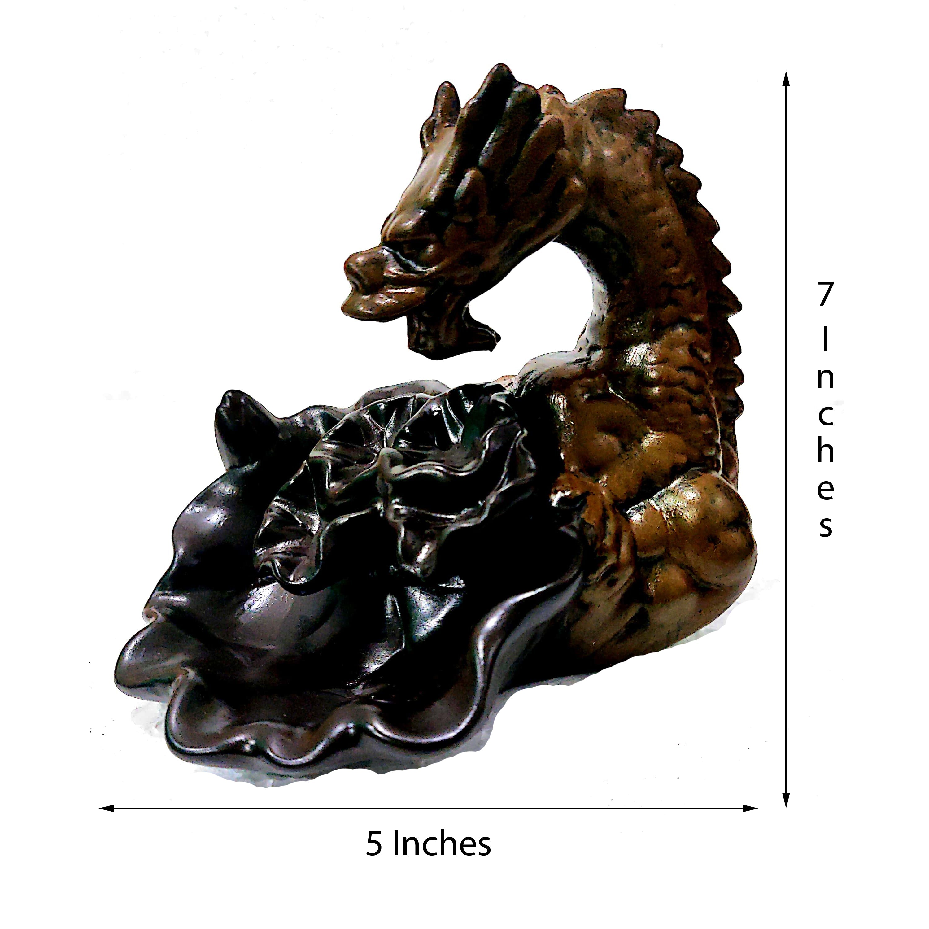 Dragon Smoke Backflow Cone Incense Holder Decorative Showpiece Kafalo