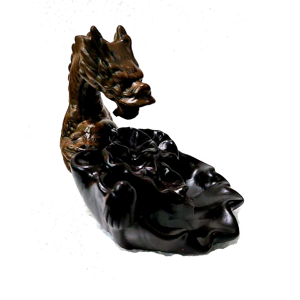 Dragon Smoke Backflow Cone Incense Holder Decorative Showpiece Kafalo