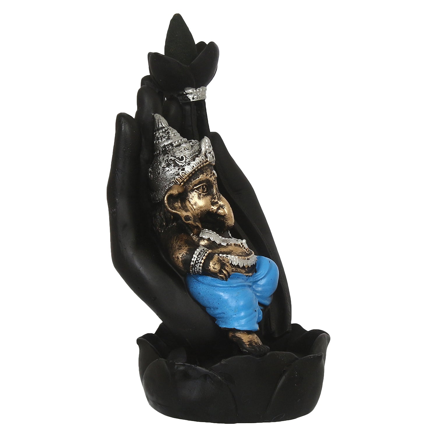 Lord Ganesha Idol Smoke Backflow Cone Incense Holder Decorative Showpiece Kafalo